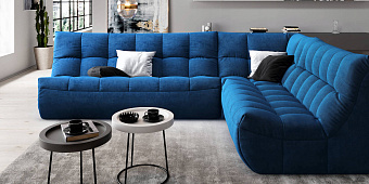 Синий диван в интерьере-2, Диван Итальянец